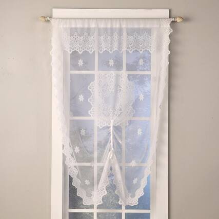 Front. SKL Home - SKL Home By Saturday Knight Ltd Jacquelyn Lace Window Shade - 42" x 84" White - White.