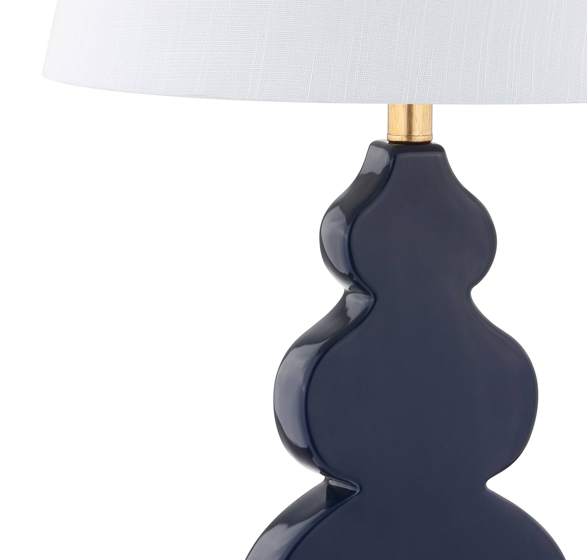 Alt View 6. Jonathan Y - Carter 29" Ceramic/Resin LED Table Lamp, Navy/Gold - Navy/Gold.