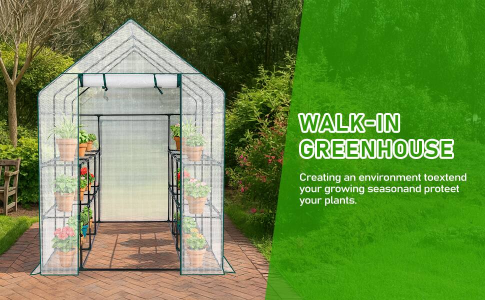 WALK-IN GREENHOUSE  
Creating an environment to extend your growing season and protect your plants.
