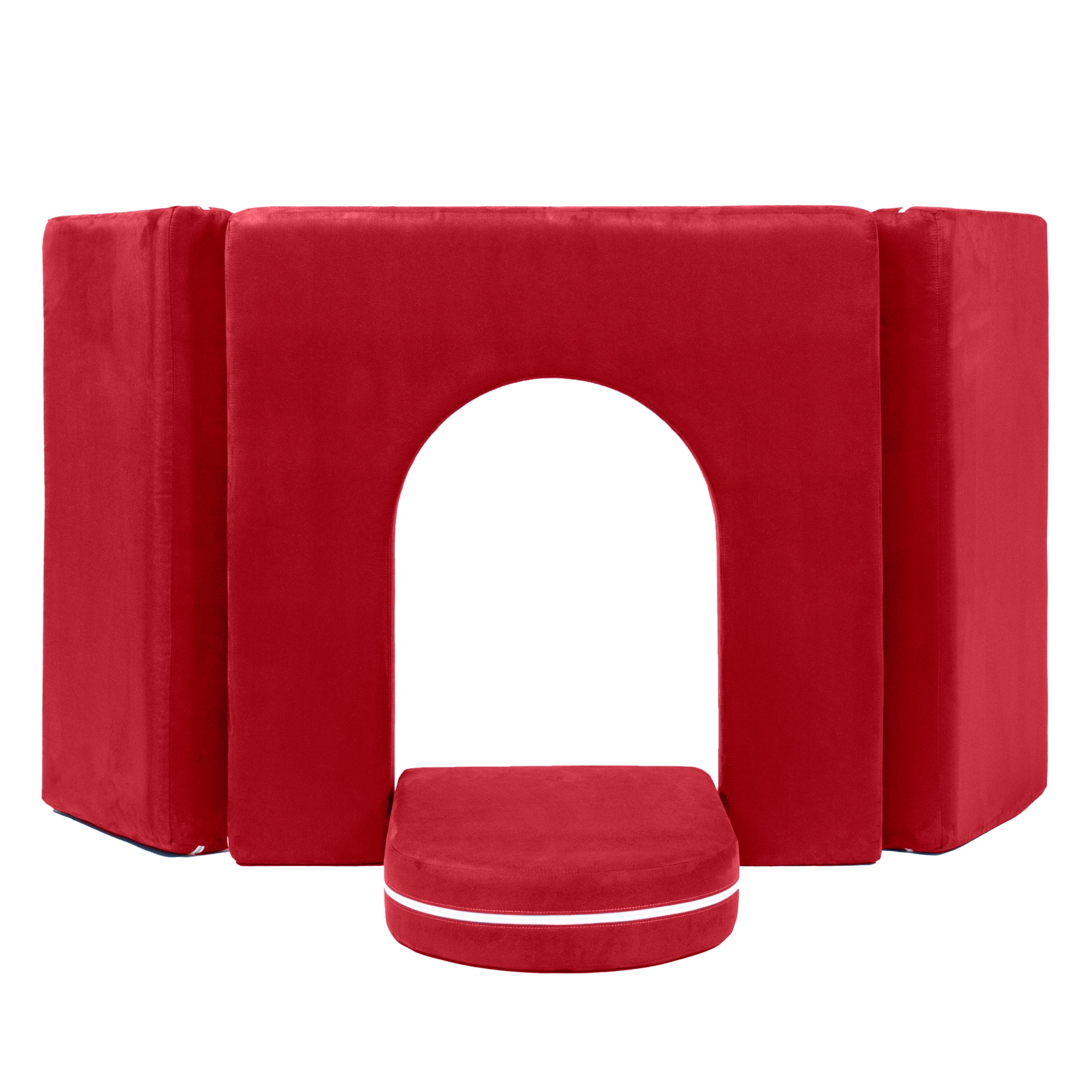 Jaxx - Zipline Playscape Castle Gate - Playtime Furniture for Imaginative Kids - Cherry