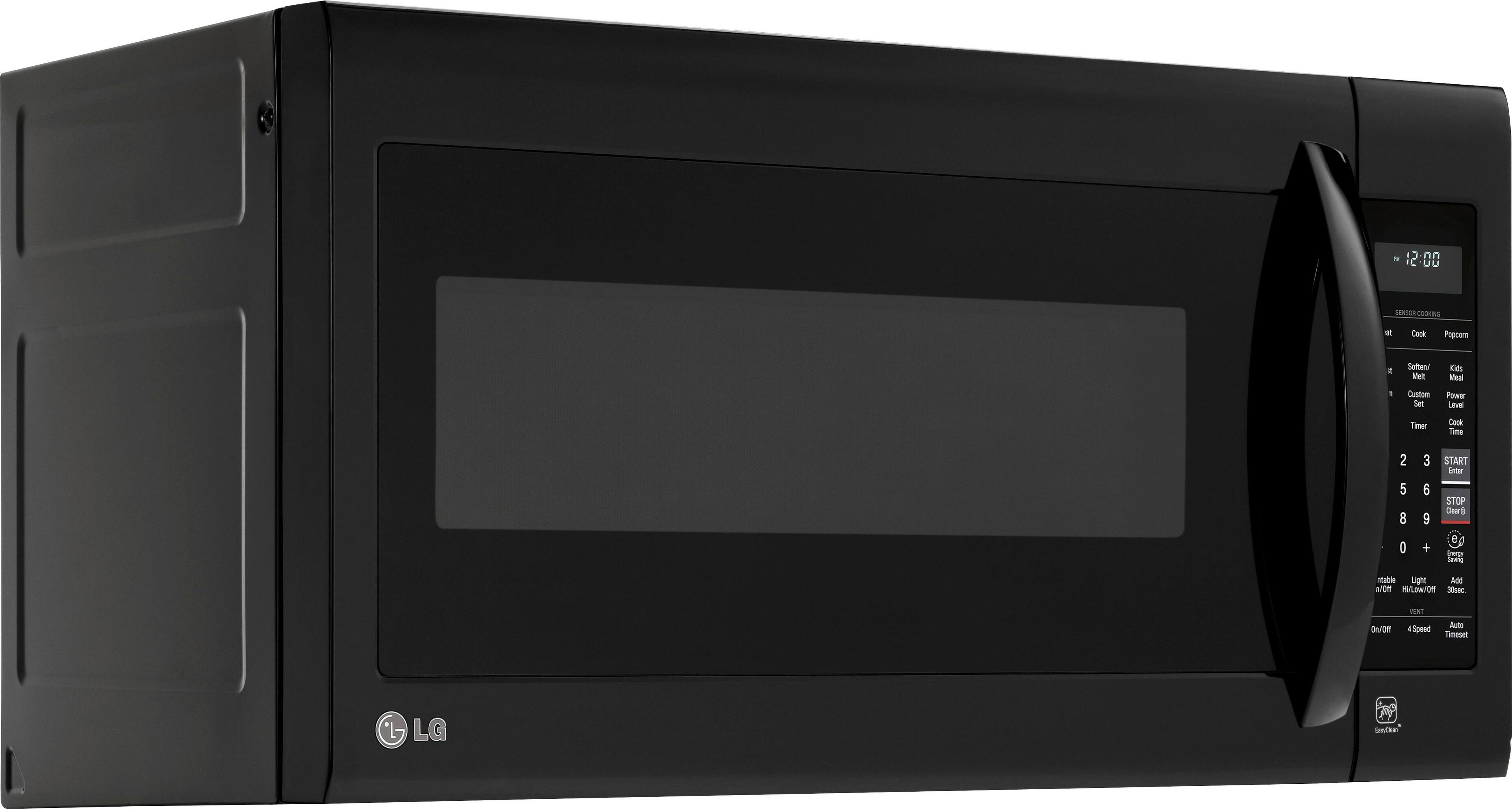 Angle. LG - 2.0 Cu. Ft. Over-the-Range Microwave - Smooth Black.