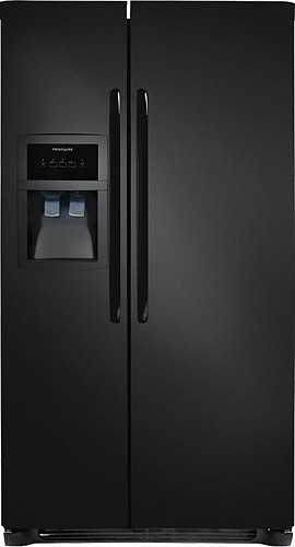  Frigidaire - 26.0 Cu. Ft. Side-by-Side Refrigerator with Thru-the-Door Ice and Water - Black