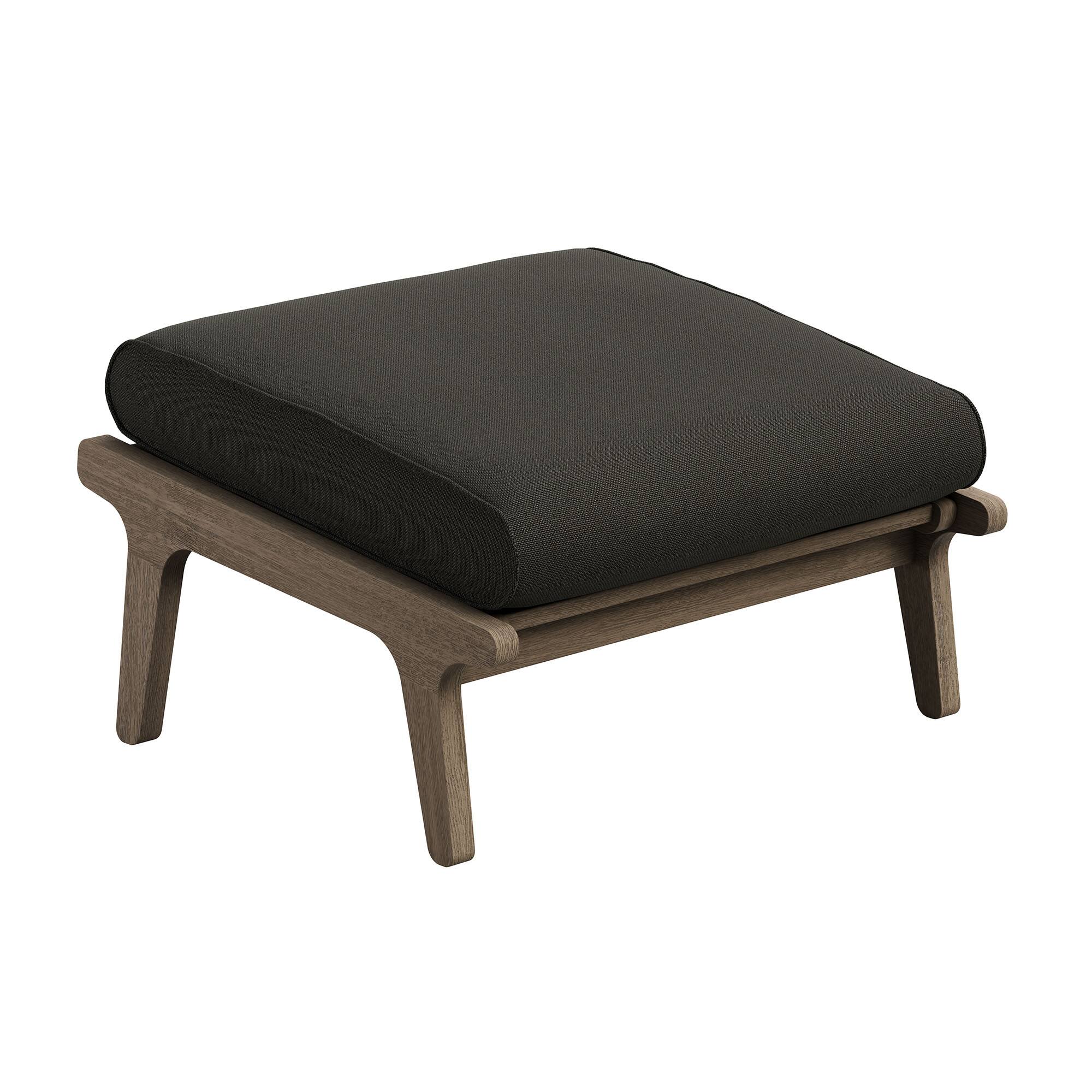 Alt View 3. Modway - Saratoga Outdoor Teak Ottoman by Modway - Weathered Gray Flint.