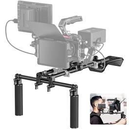 Neewer - Shoulder Mount Video Rig, Arca QR, Dual Handles, 15mm Rods (16"), SR007