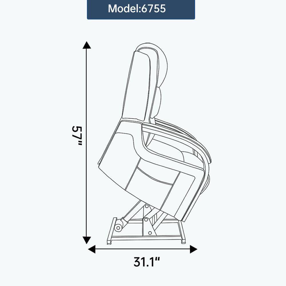 Model: 6755  
57"  
31.1"