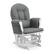Alt View 13. Storkcraft - Hoop Glider and Ottoman - White/Gray.