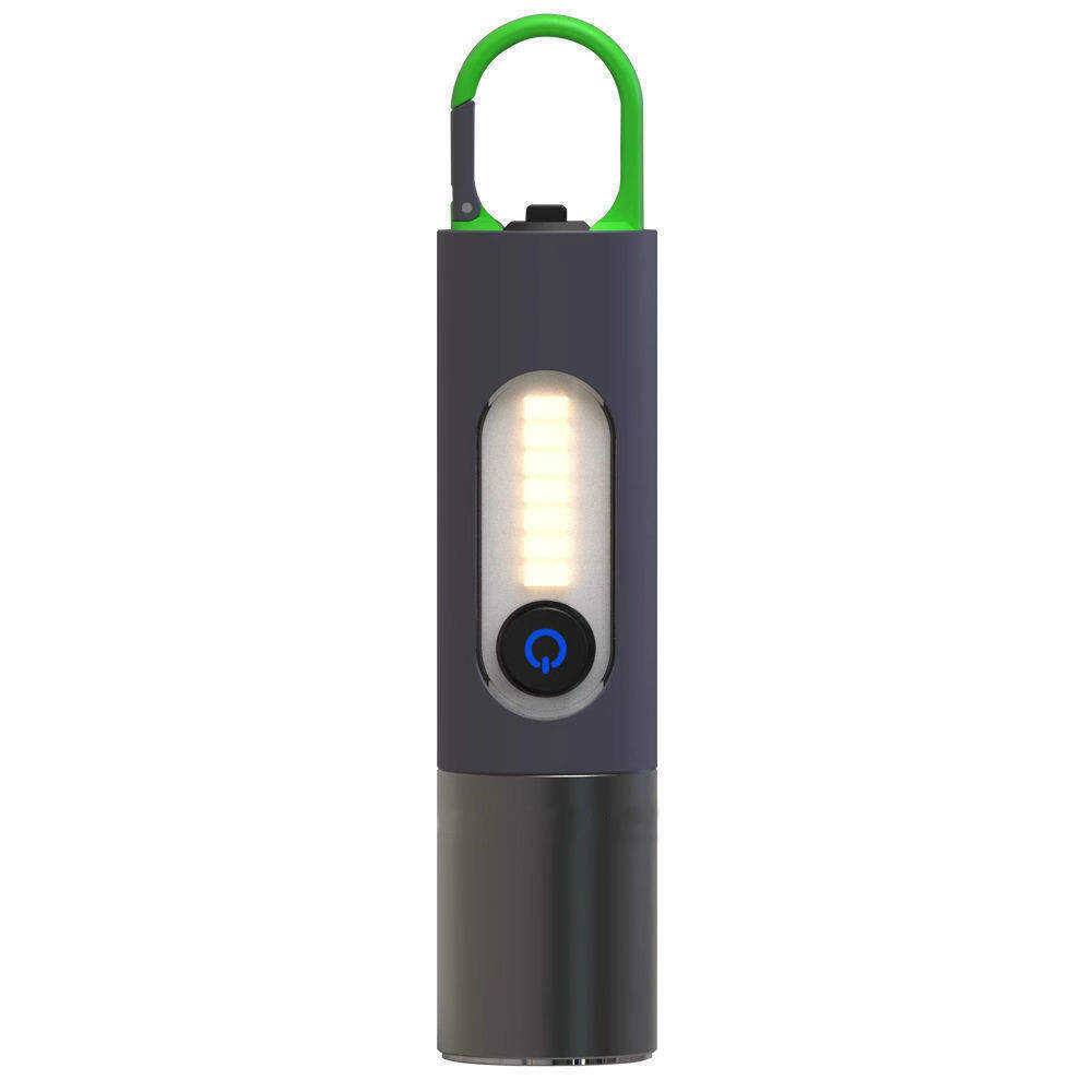 Front. Cluzine - Rechargeable LED Flashlight,Carabiner Hook, Camping Lantern for Hiking.