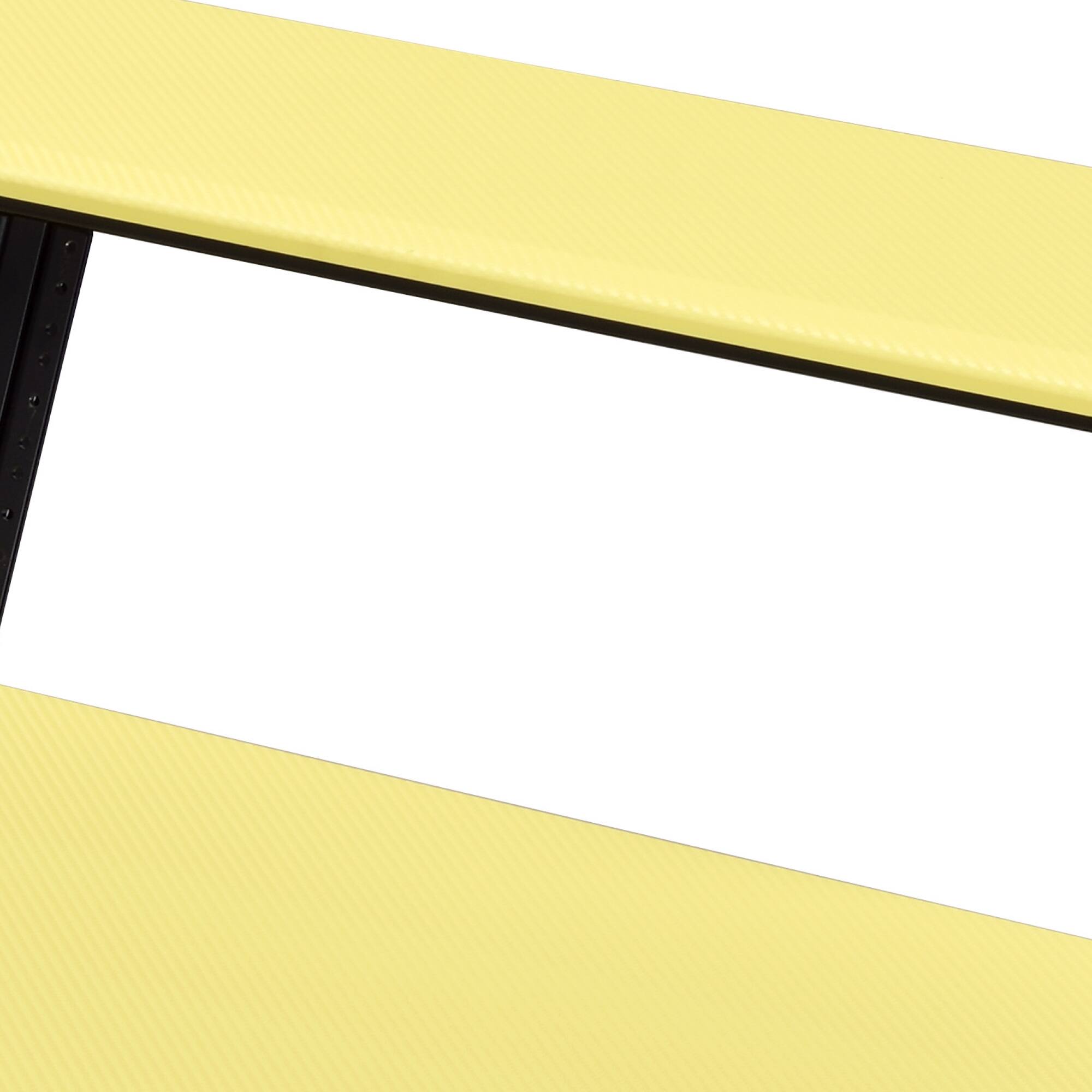 Alt View 2. GOODSILO - Professional Music Recording Studio Desk with Keyboard Shelf and Casters - Black+Yellow.