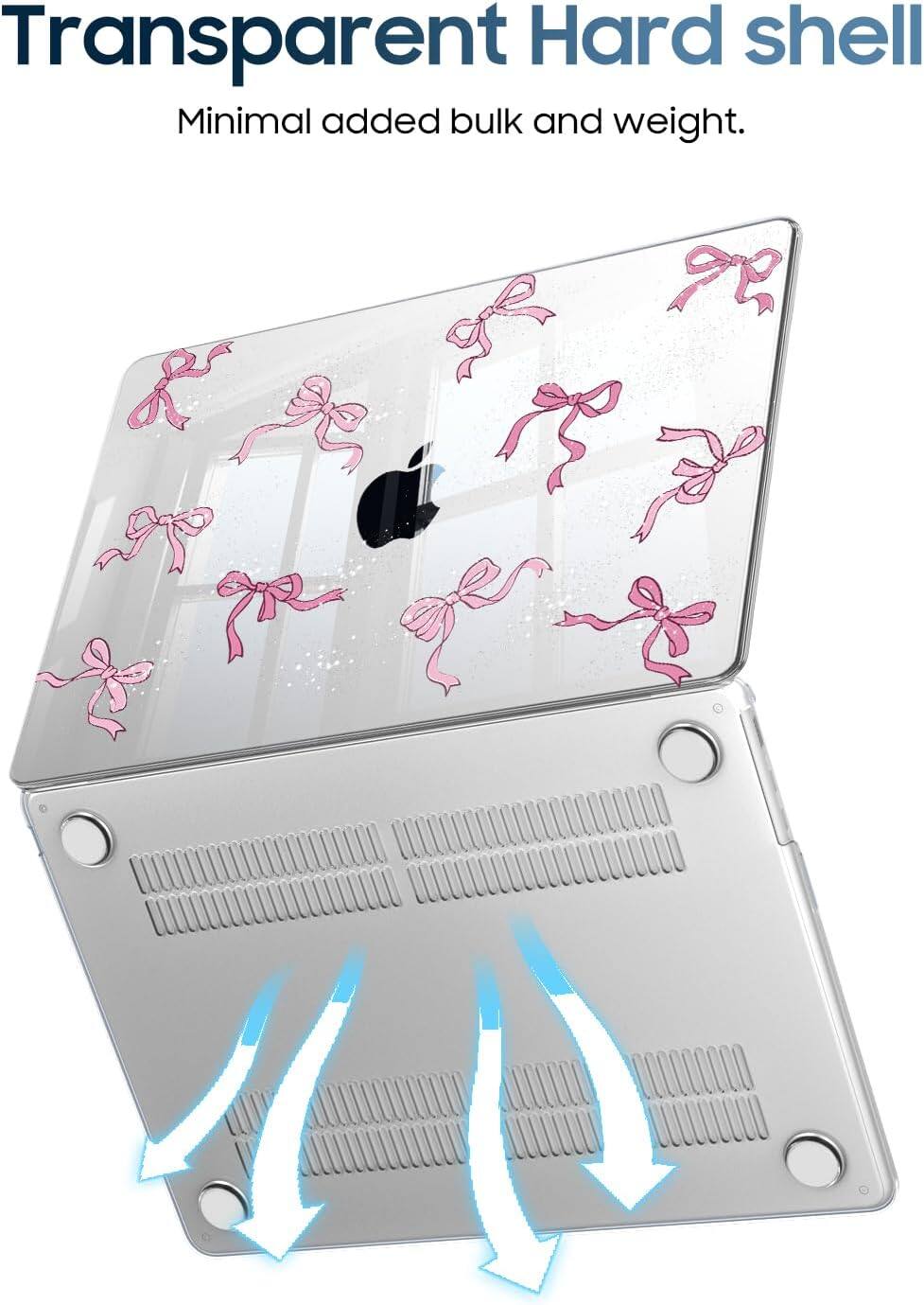 Transparent Hard shell  
Minimal added bulk and weight.