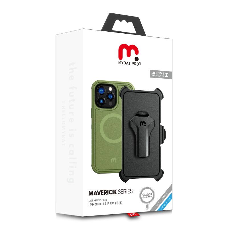 MYBAT PRO the LIFETIME WARRANTY future HELLOMYBAT is calling MAVERICK SERIES DESIGNED FOR IPHONE 13 PRO (6.1) MILITARY ANTIMICROBIAL COMPATIBLE