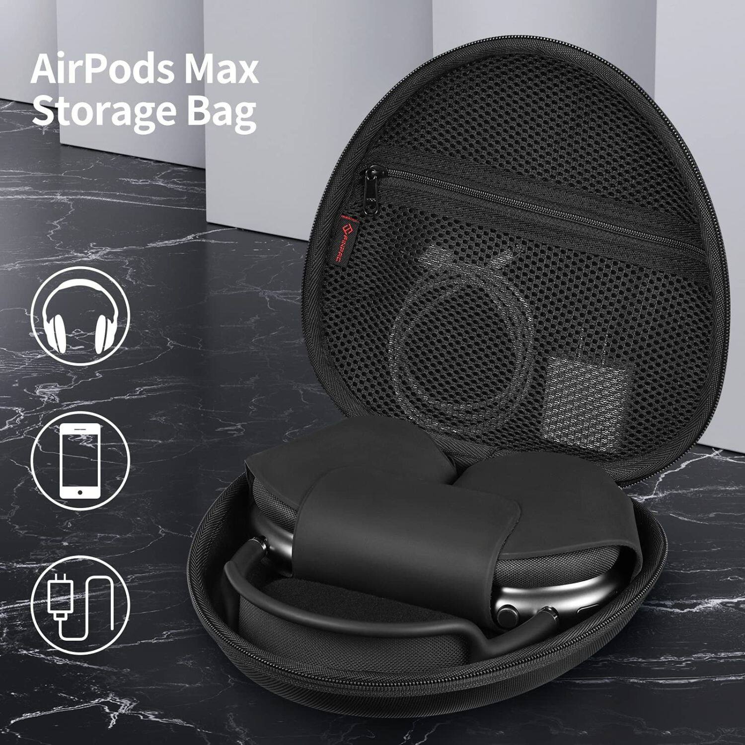 AirPods Max Storage Bag

- AirPods Max
- Phone
- Charger