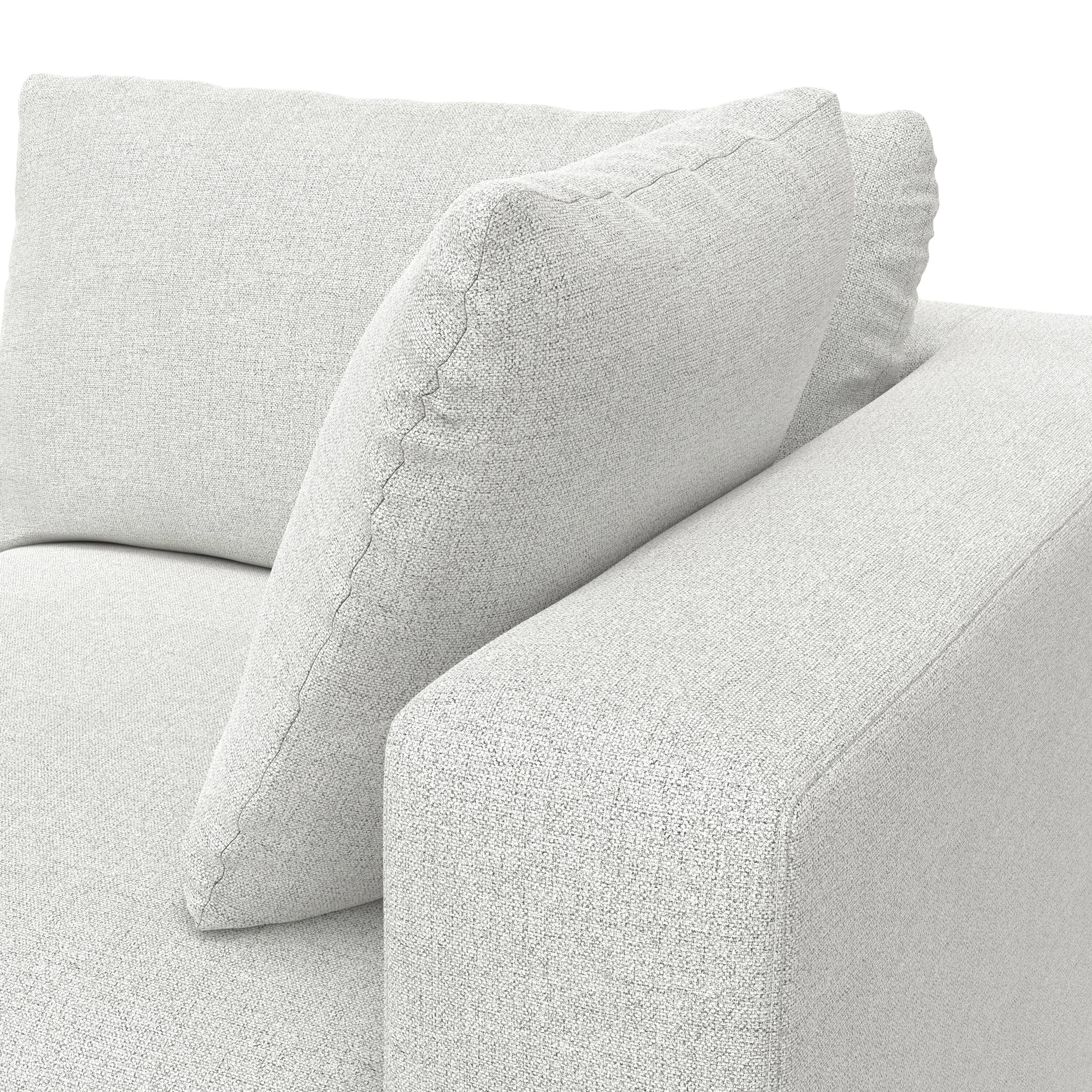 Alt View 6. Simpli Home - Jasmine Right-Arm Sofa Module in Performance Fabric - Cloud Grey.