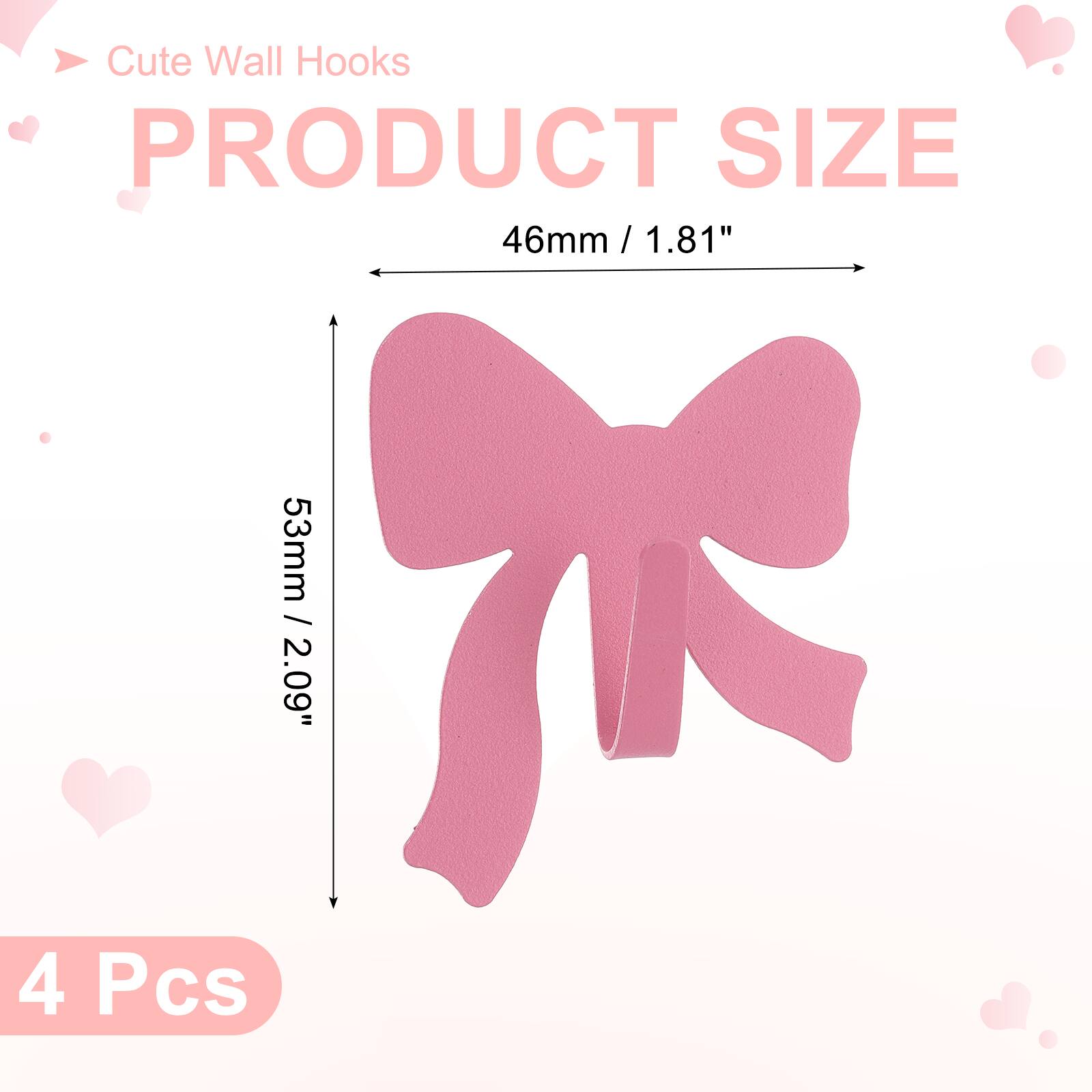 Cute Wall Hooks

PRODUCT SIZE
46mm / 1.81" x 53mm / 2.09"

4 Pcs