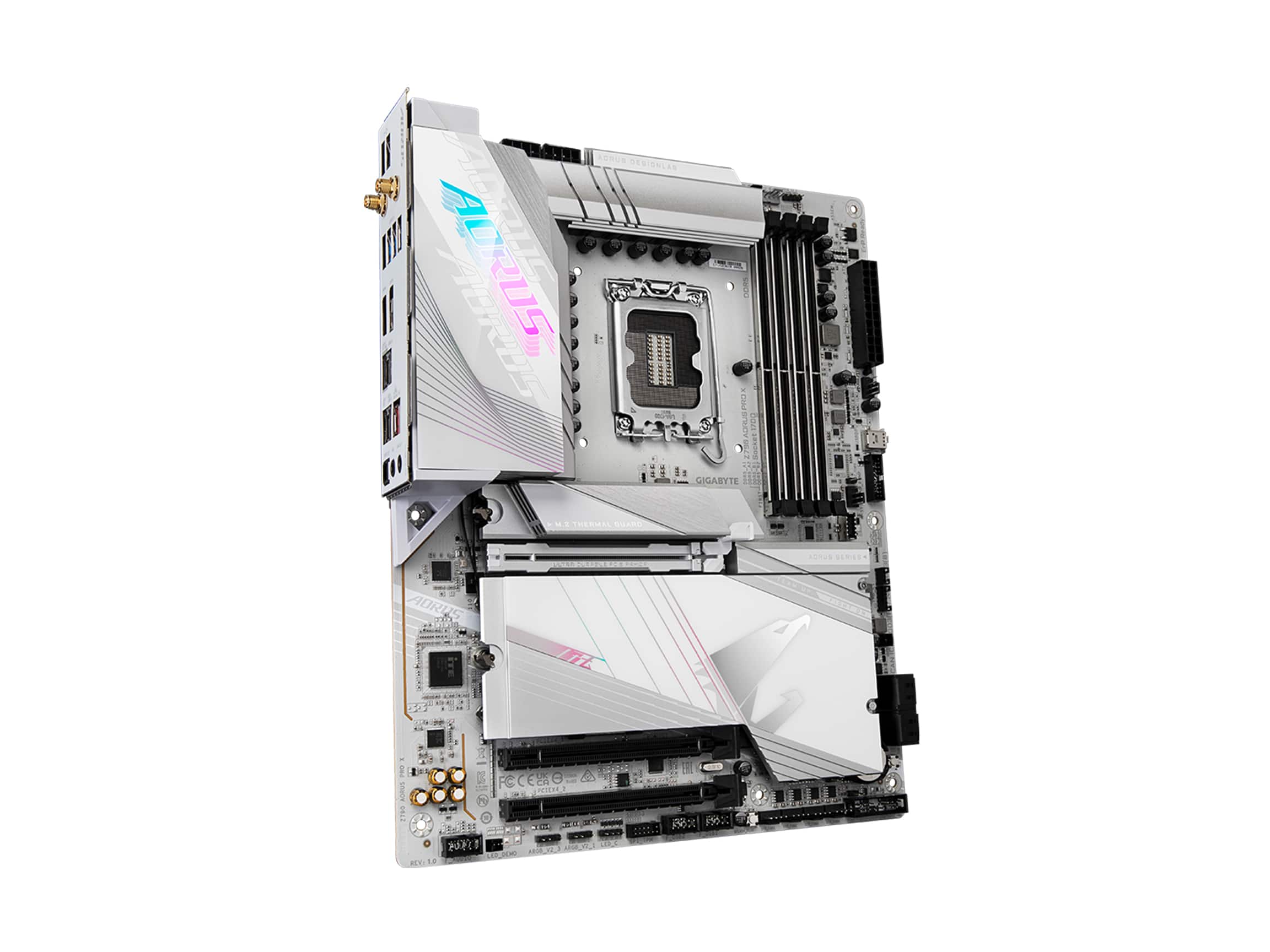 Alt View 12. GIGABYTE - GIGABYTE - Z790 AORUS PRO X (Socket LGA 1700) Intel Z790 ATX DDR5 Wi-Fi 7 Motherboard - White.