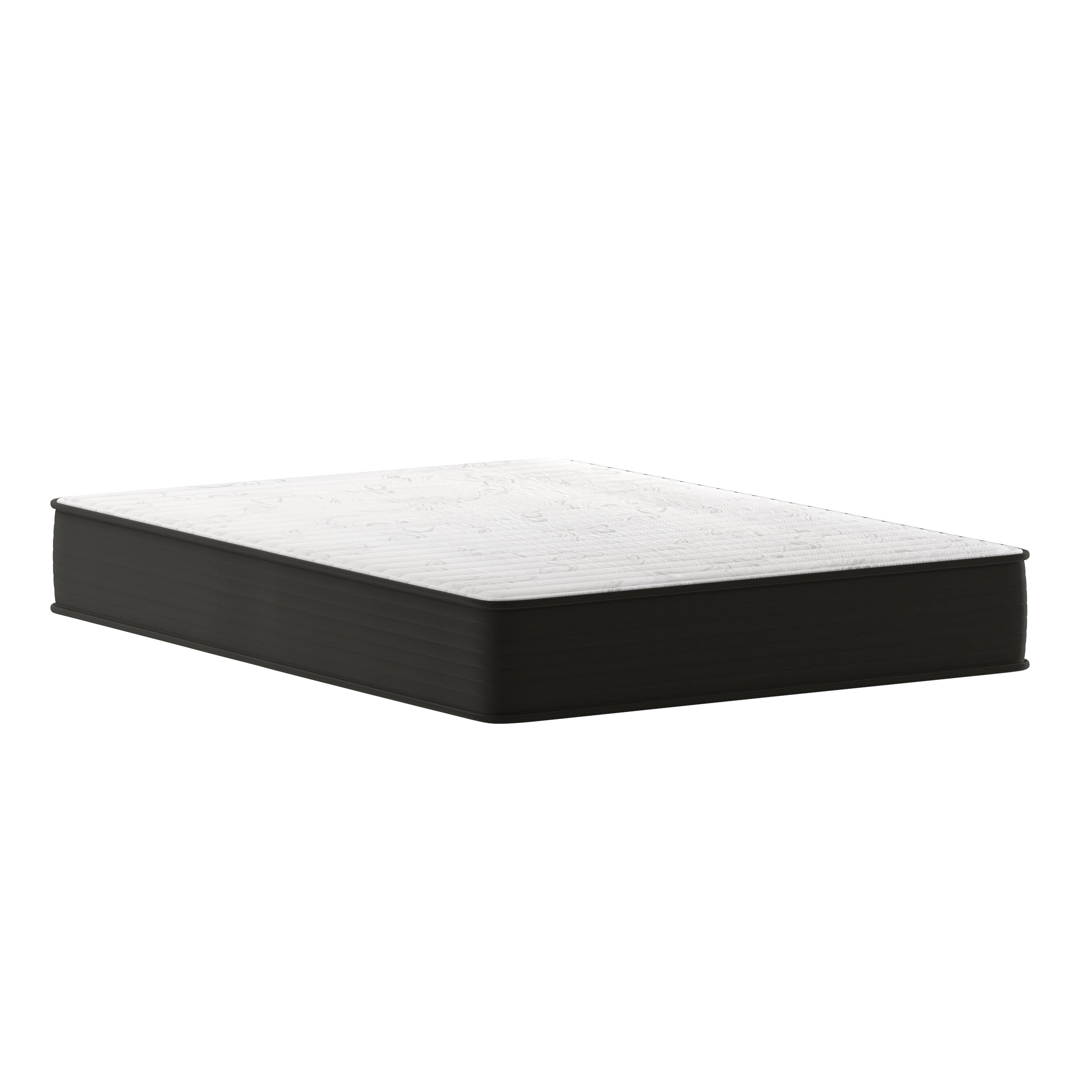 Alt View 1. Emma + Oliver - Drift 10 Inch Hybrid Mattress, High Density Foam and Pocket Spring Mattress in a Box, CertiPur-US Certified Foam - White/Gray.
