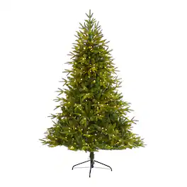BreeBe - 6’ Colorado Mountain Christmas Tree 350 LEDs, 1704 Tips - Green