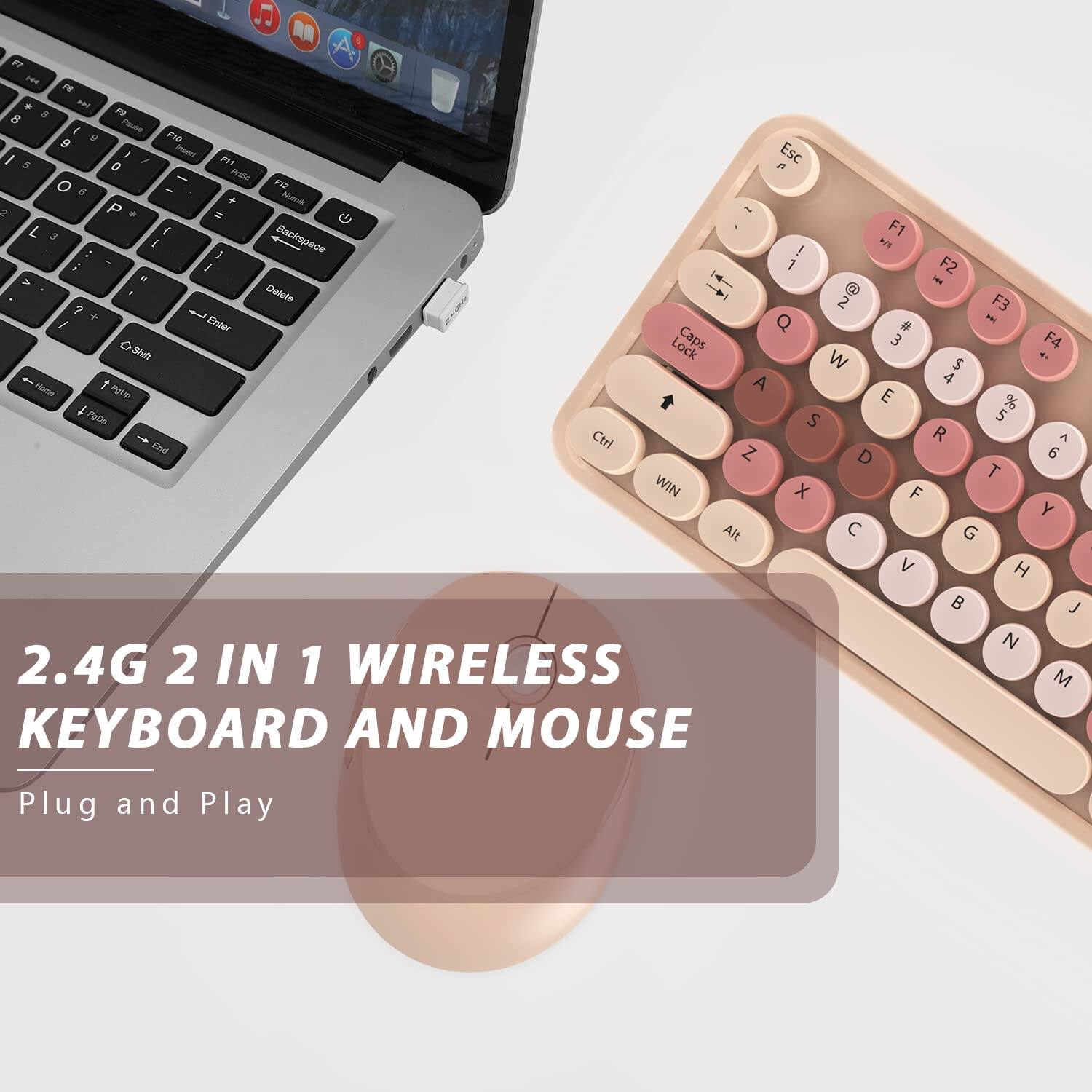 2.4G 2 IN 1 WIRELESS KEYBOARD AND MOUSE  
Plug and Play