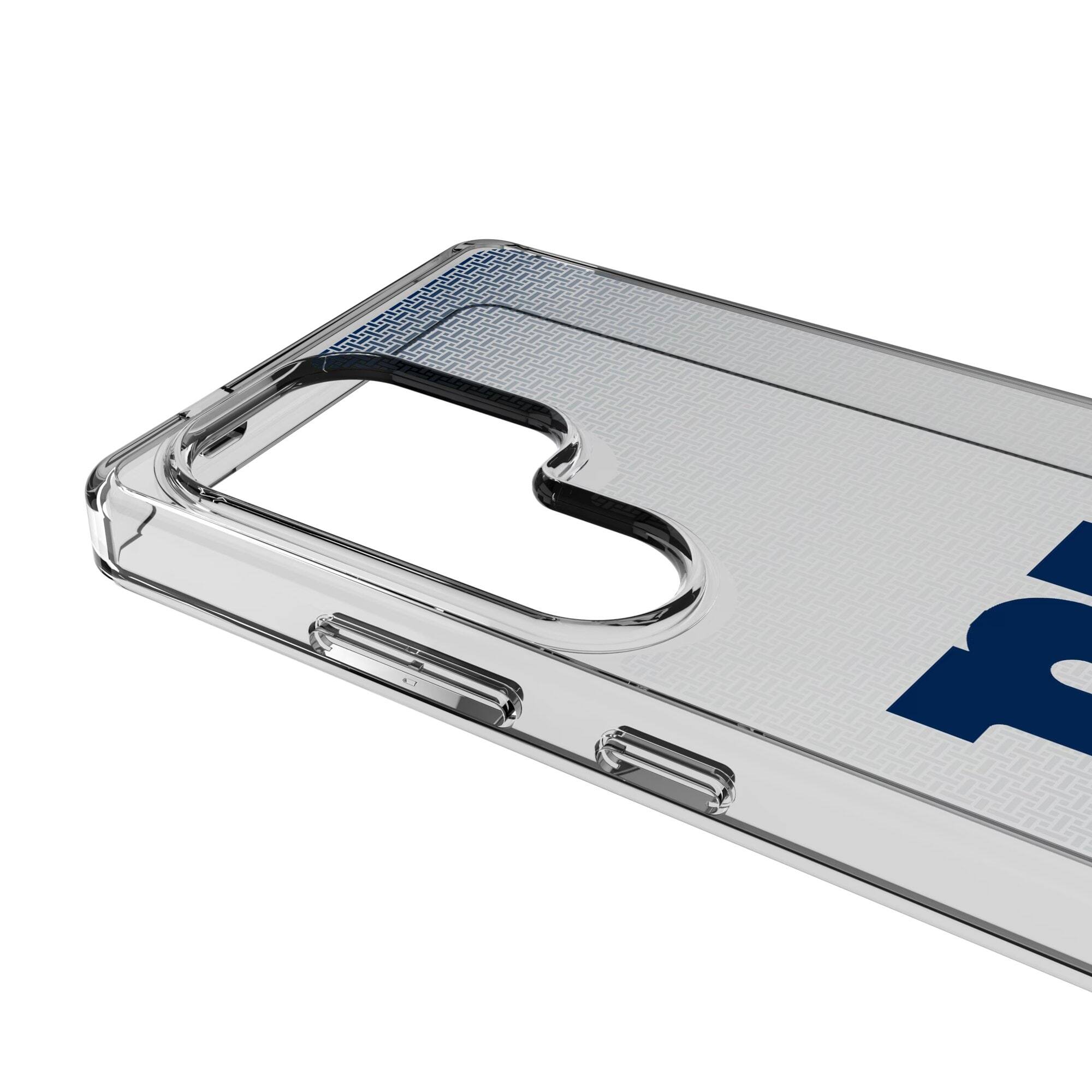 Alt View 2. Keyscaper - New York Giants Linen Logo Galaxy Clear Case - S24 Ultra - Multicolor.
