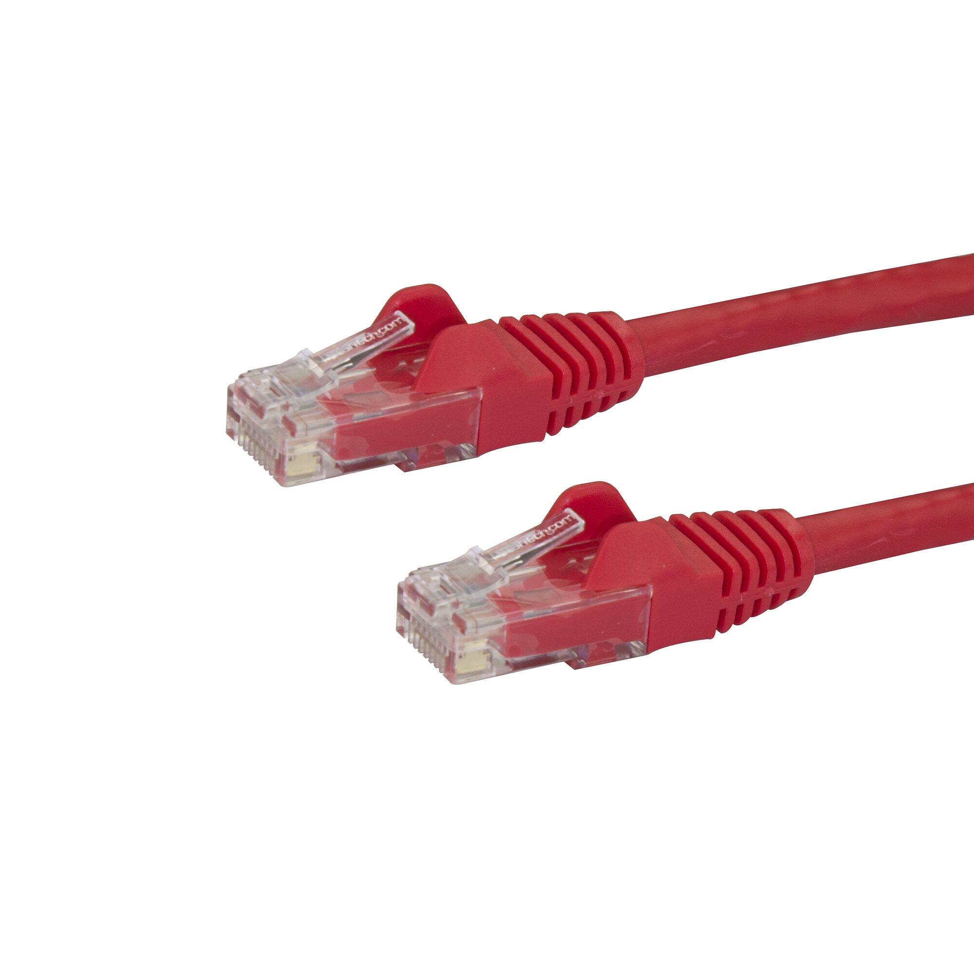 StarTech.com 30ft CAT6 Ethernet Cable Red CAT 6 Gigabit Ethernet Wire ...