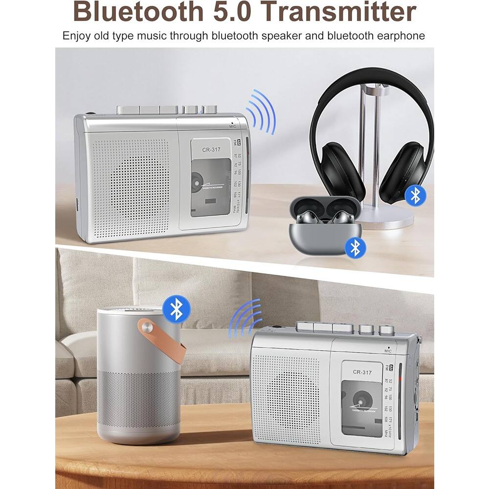 Bluetooth 5.0 Transmitter  
Enjoy old type music through bluetooth speaker and bluetooth earphone  

CR-317