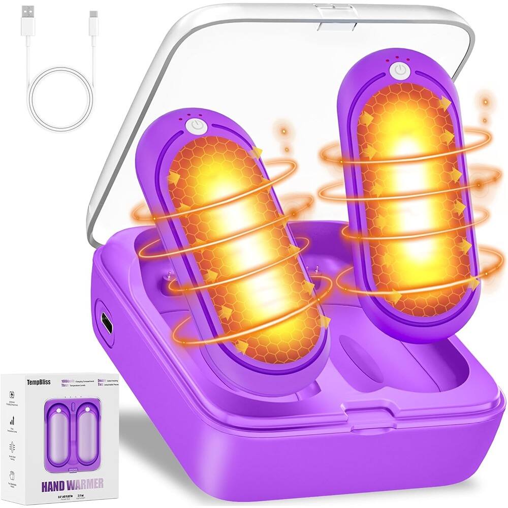 MOSZAR LLC - Rechargeable Hand Warmers 2-Pack – 10000mAh Case, Temp Control, Portable