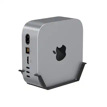 Front. RackSolutions - RackSolutions 1U Mac Mini Vertical Bracket for Apple Mac Mini (M4, 2024), Compatible with RackSolutions' Modular Shelves - Black.