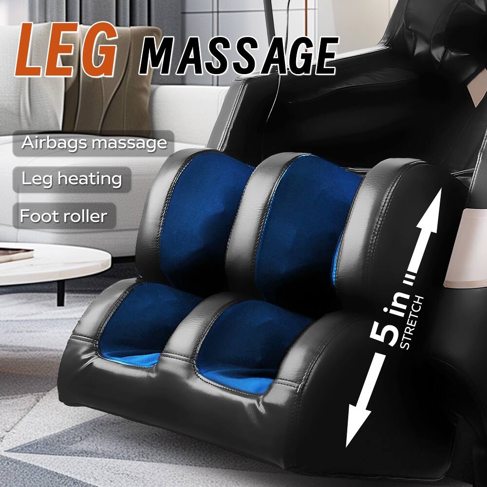 LEG MASSAGE

Airbags massage  
Leg heating  
Foot roller  

5 in STRETCH