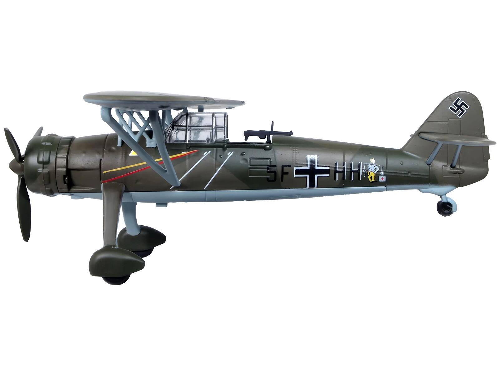 Alt View 1. Oxford Diecast - Henschel Hs 126 A-1 Reconnaissance Aircraft German Luftwaffe "Oxford Aviation" 1/72 Model Airplane by Oxford Diecast.