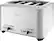 Angle. Breville - Smart Toaster 4-Slice Wide-Slot Toaster - Steel.