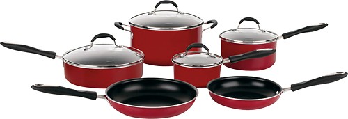 Best Buy: Cuisinart Advantage 11-Piece Cookware Set Red 55-11R