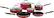 Angle Standard. Cuisinart - Advantage 10-Piece Nonstick Cookware Set - Red.
