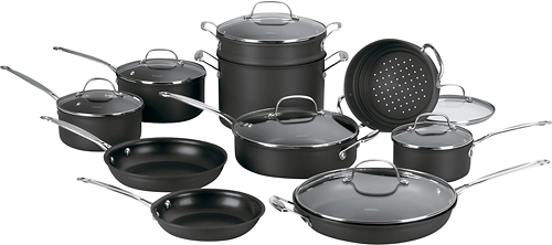 Cuisinart Chef's Classic Nonstick Hard-Anodized 8-Quart Stockpot with  Lid,Black