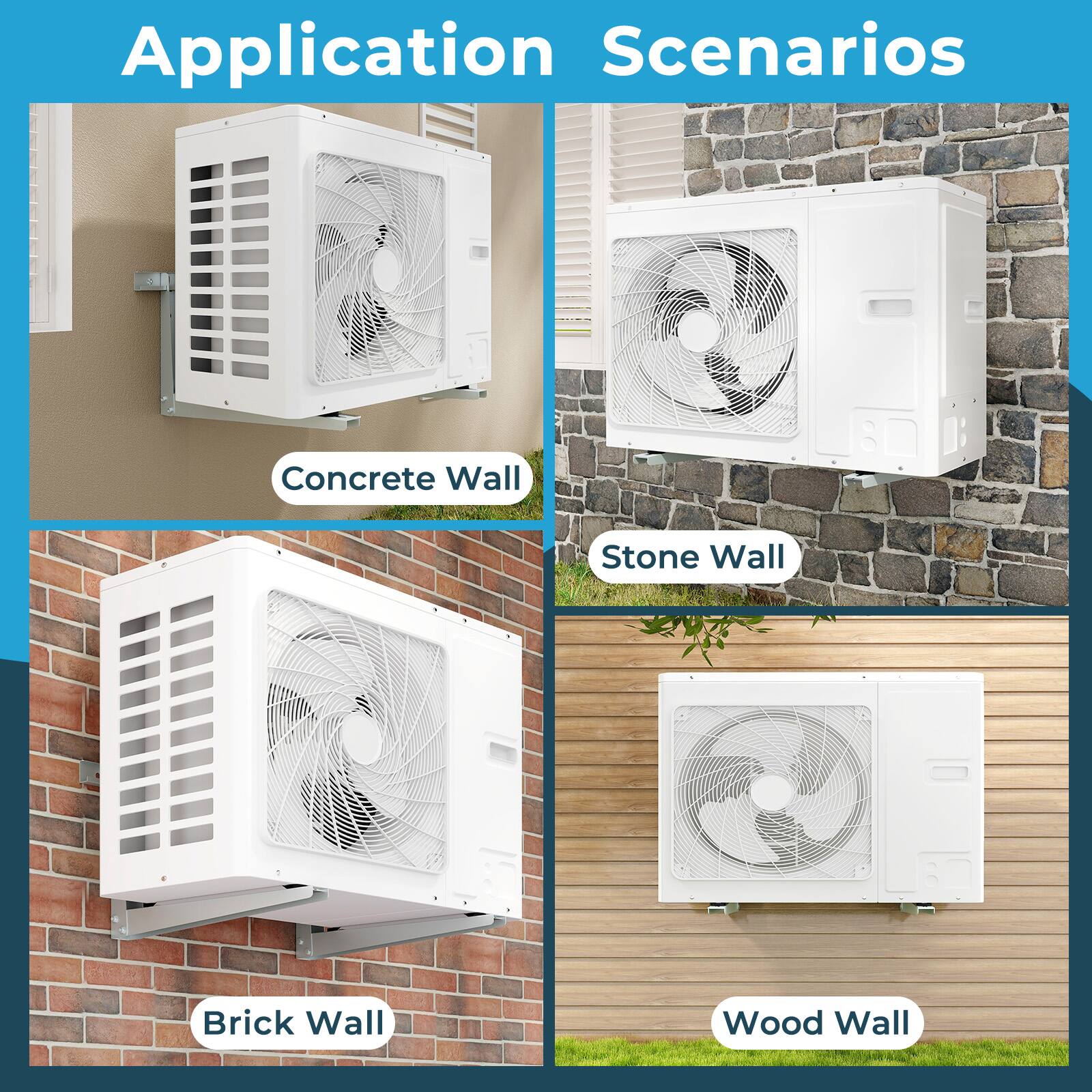Application Scenarios

1. Concrete Wall
2. Stone Wall
3. Brick Wall
4. Wood Wall