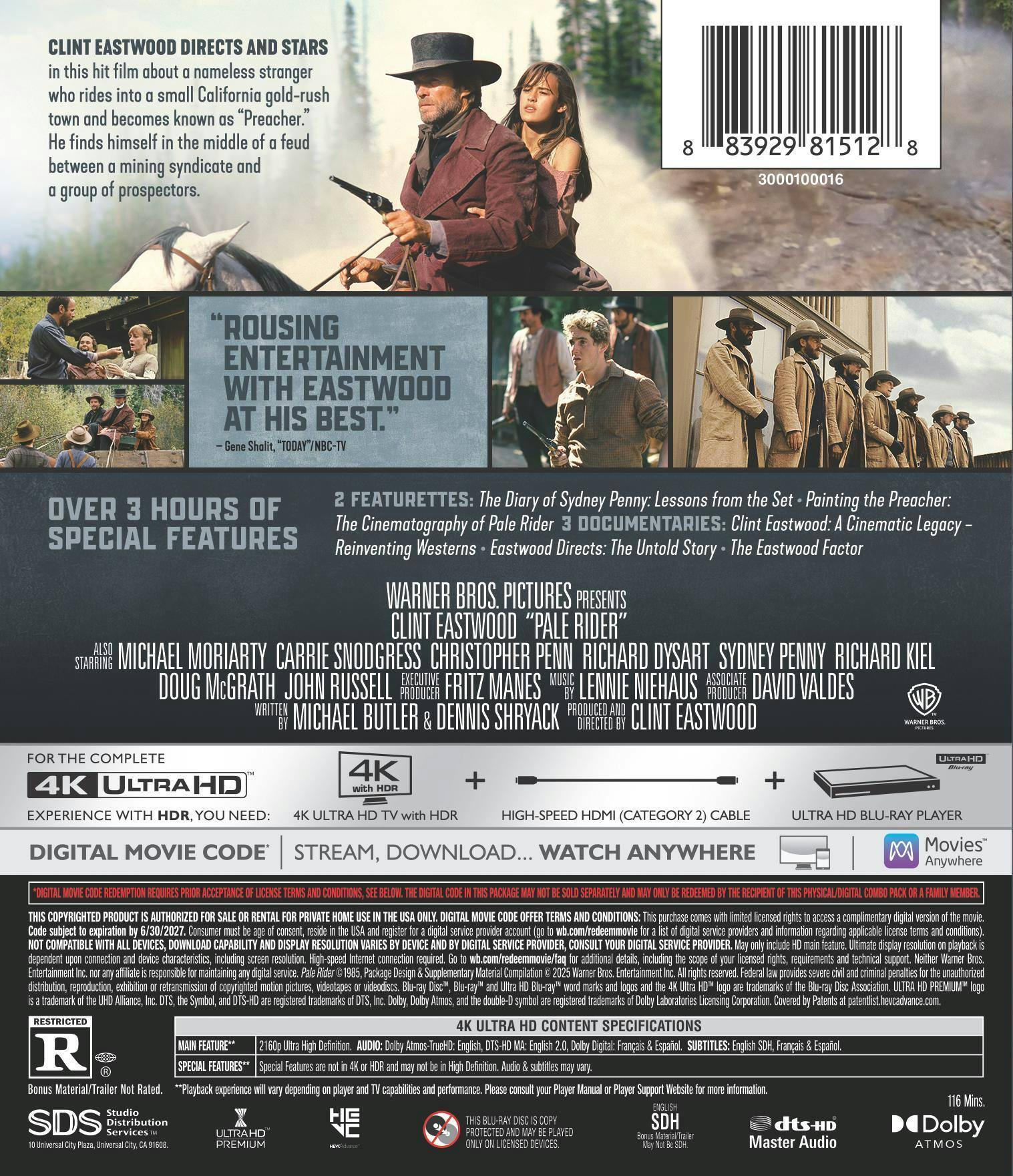 Back. Pale Rider (4K Ultra HD) [UHD].