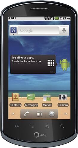 Front Standard. Huawei - Impulse 4G Mobile Phone - Black (AT&T).