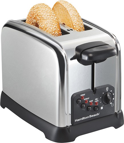 Hamilton Beach - Classic 2-Slice Wide-Slot Toaster - Chrome