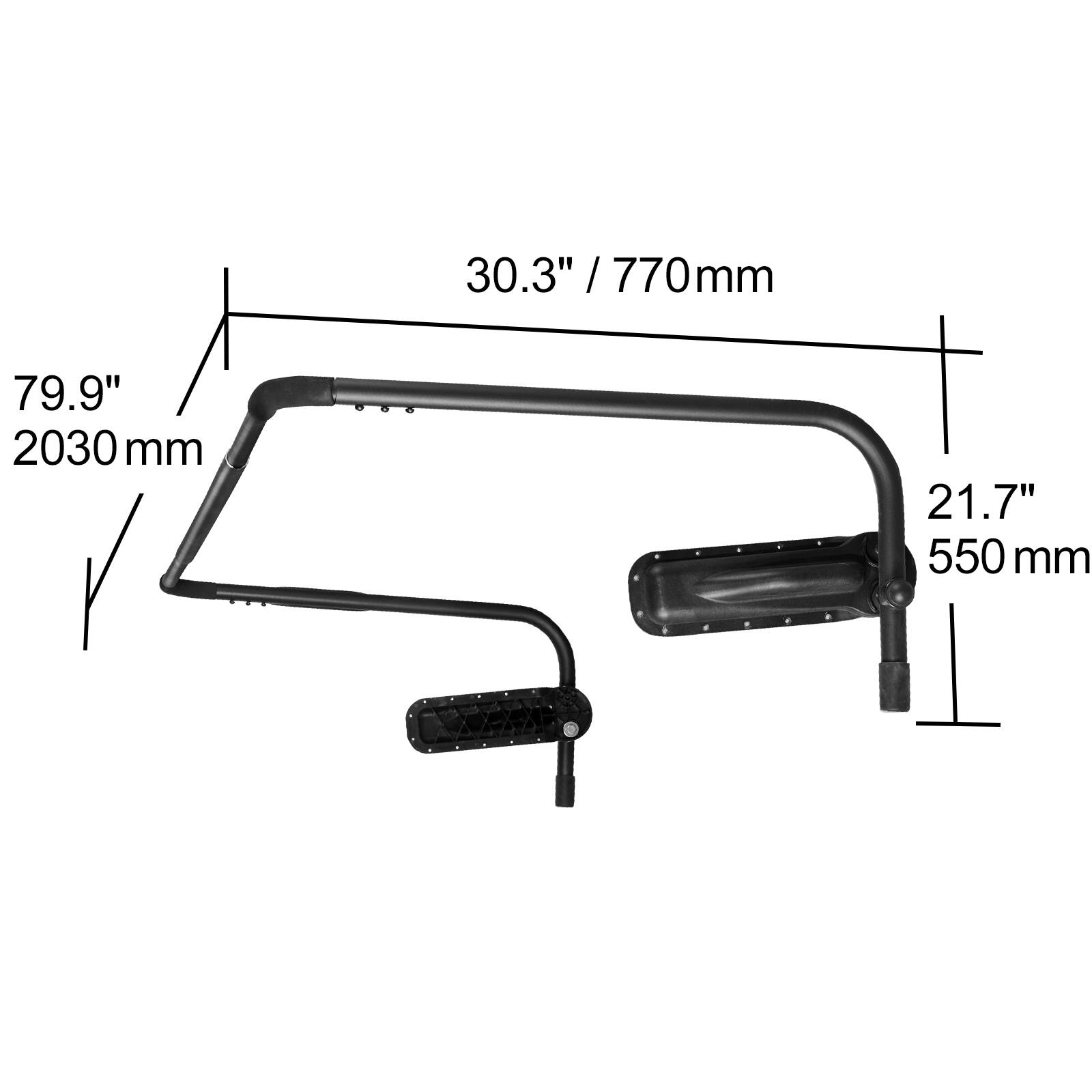 30.3" / 770mm  
79.9" / 2030 mm  
21.7" / 550 mm
