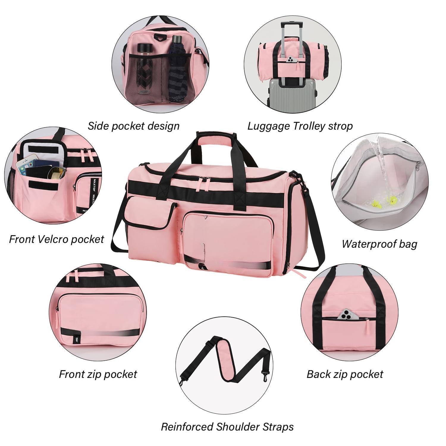 - Side pocket design
- Luggage Trolley strap
- Front Velcro pocket
- Waterproof bag
- Front zip pocket
- Back zip pocket
- Reinforced Shoulder Straps