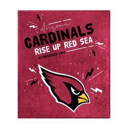 Logo Brands - Arizona Cardinals 60" x 70" Plush Throw Blanket - Multicolor