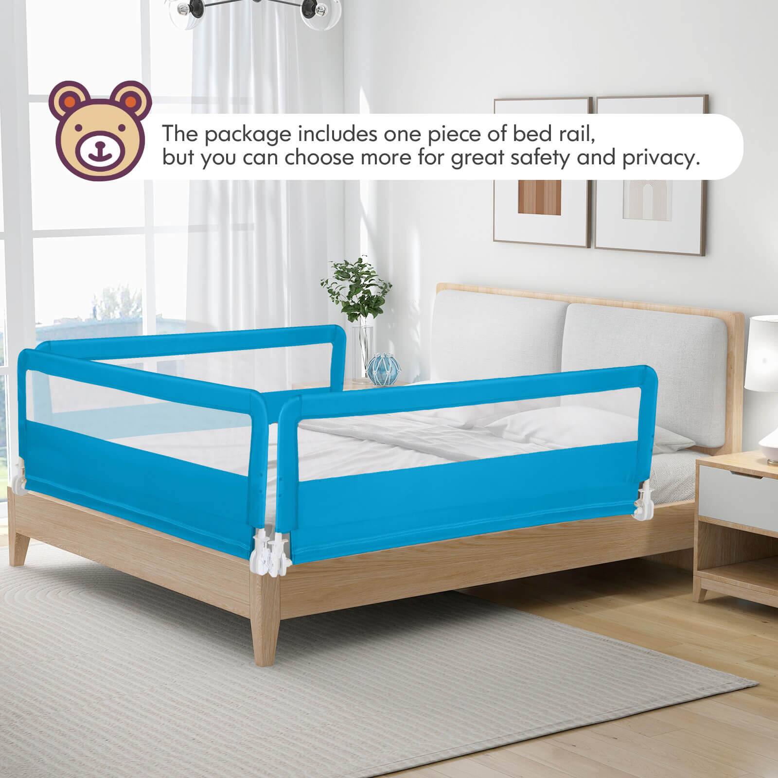 The package includes one piece of bed rail, but you can choose more for great safety and privacy.