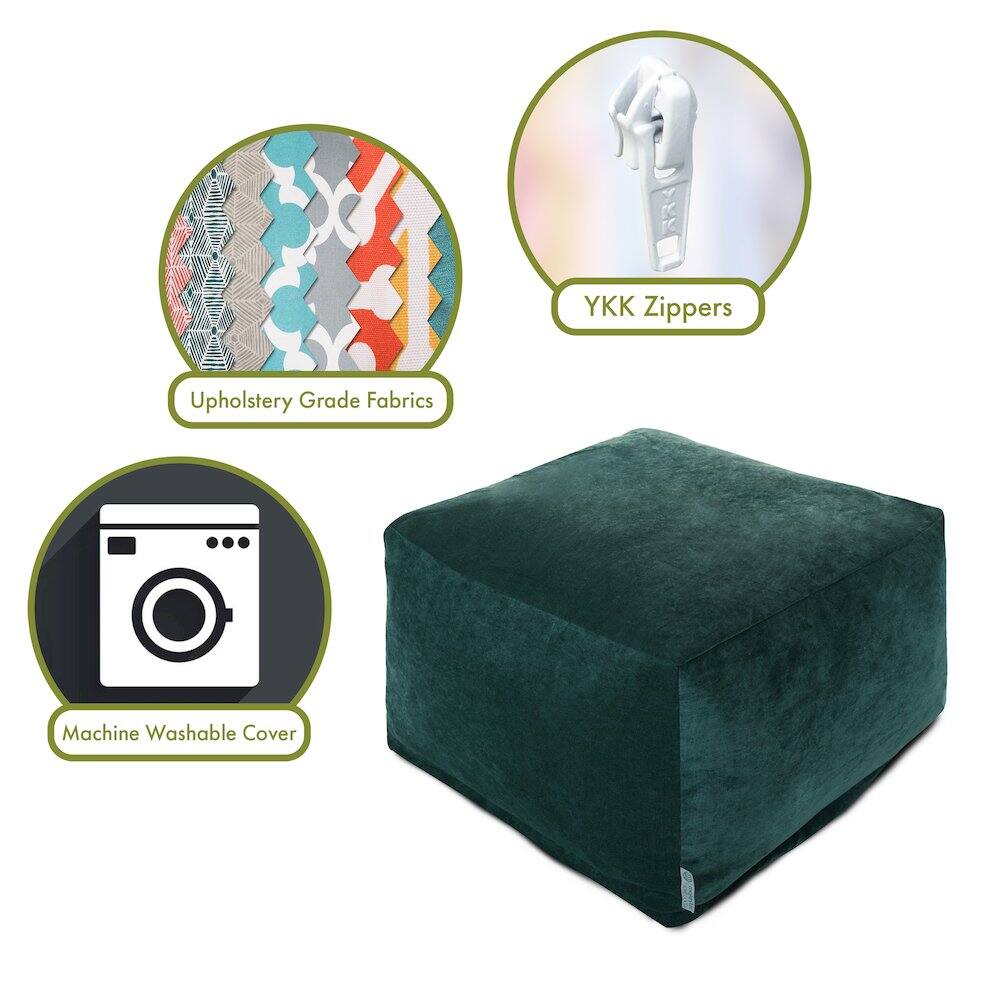 - Upholstery Grade Fabrics
- YKK Zippers
- Machine Washable Cover