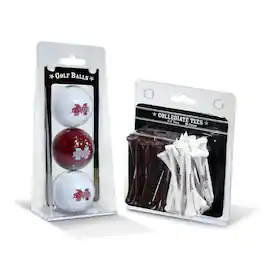 Team Golf - Mississippi State Bulldogs 3-Golf Ball & 50-Golf Tee Set - Multicolor