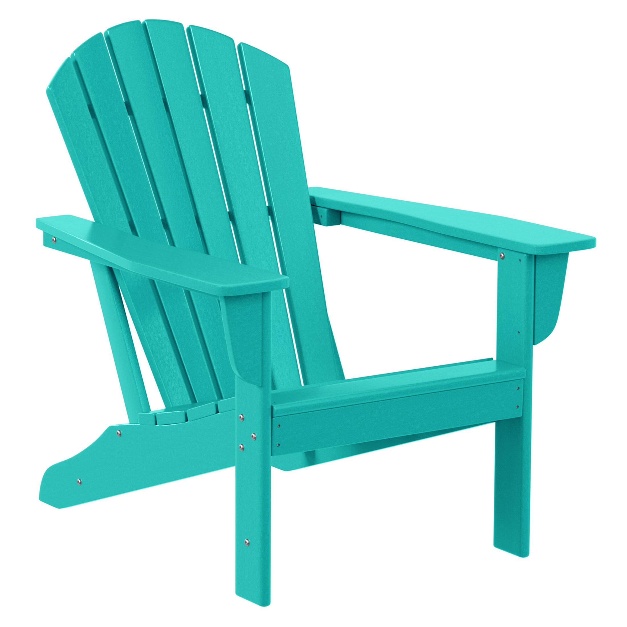 Left. WestinTrends - WestinTrends Dylan Outdoor Adirondack Chair With Ottoman And Side Table 3-Piece Set - Turquoise.