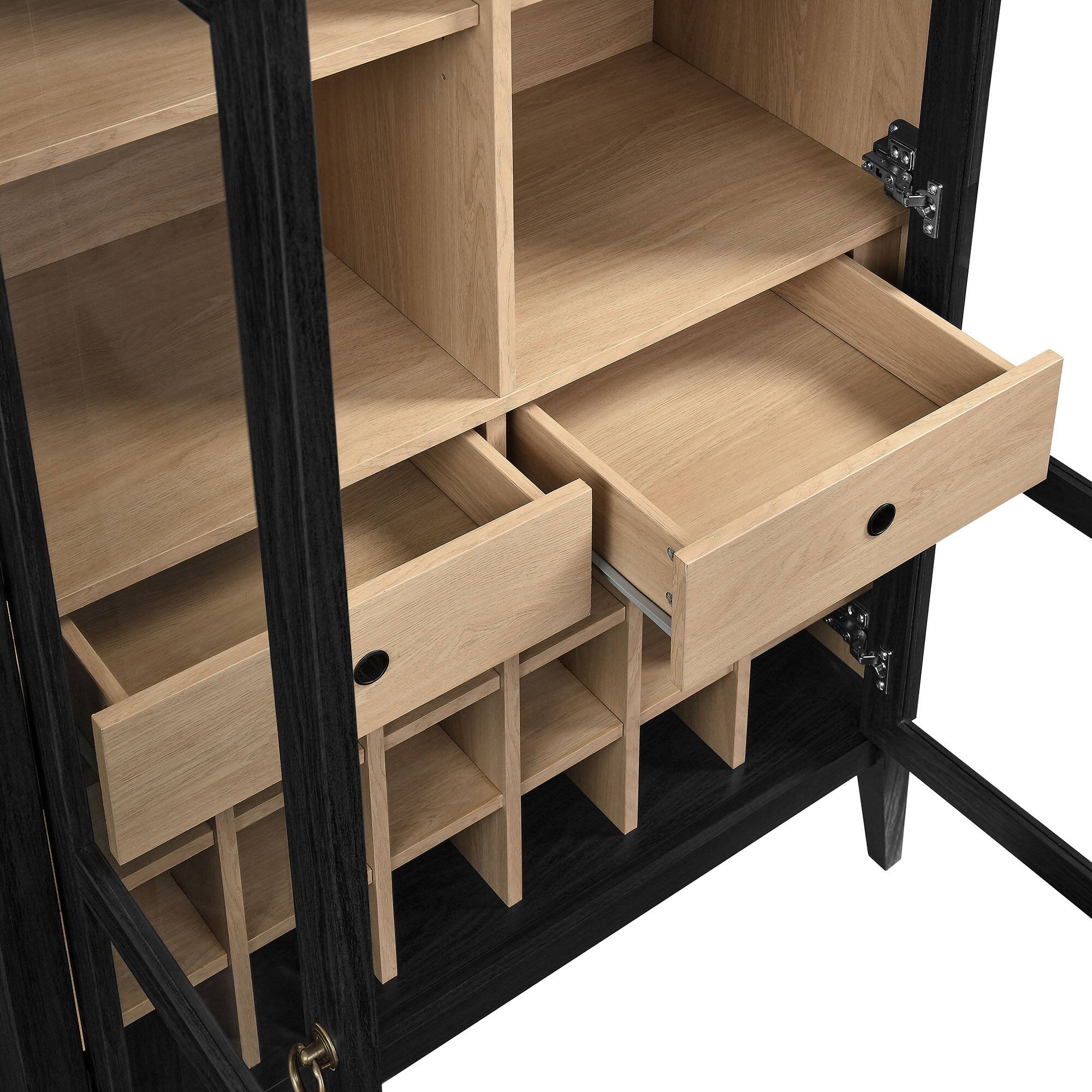 Alt View 5. Modway - Nolan Arched Bar Cabinet by Modway - Black Oak.