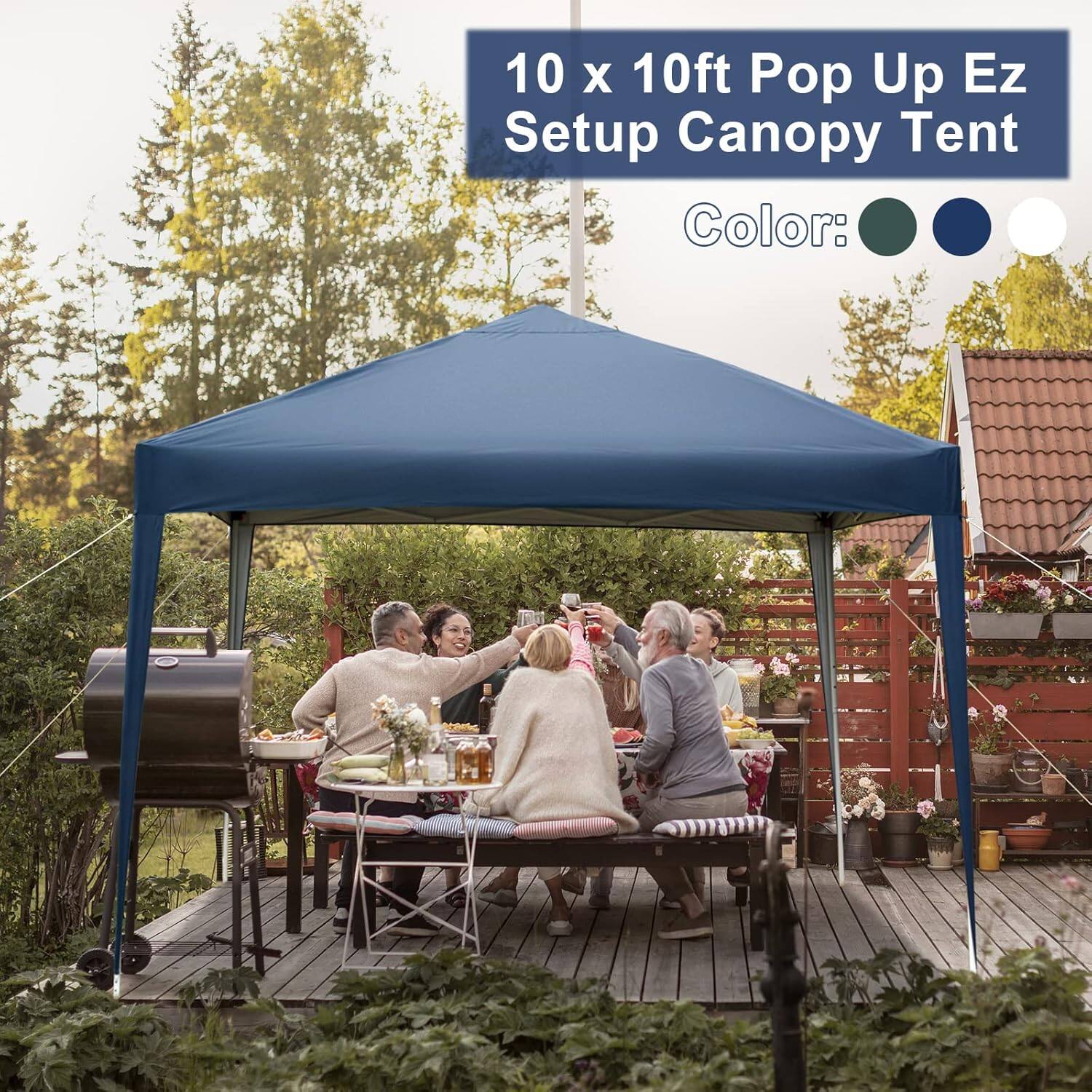 10 x 10ft Pop Up Ez Setup Canopy Tent  
Color: