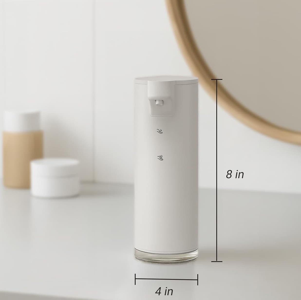 Alt View 2. FINEAK - EasyFoam Touchless Foaming Soap Dispenser - 2-Level IPX5 Rechargeable White - White.