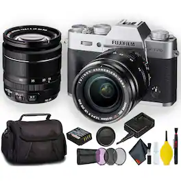 Fujifilm - X-T20 Mirrorless Digital Camera with 18-55mm Lens (Silver) 16542622 - Standard Bundle