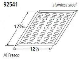 Music City Metals - MCM949254112 heat plate, ss, 17.1875 x 12.875