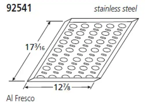 92541 stainless steel 17 3/16 Al Fresco 12 7/8