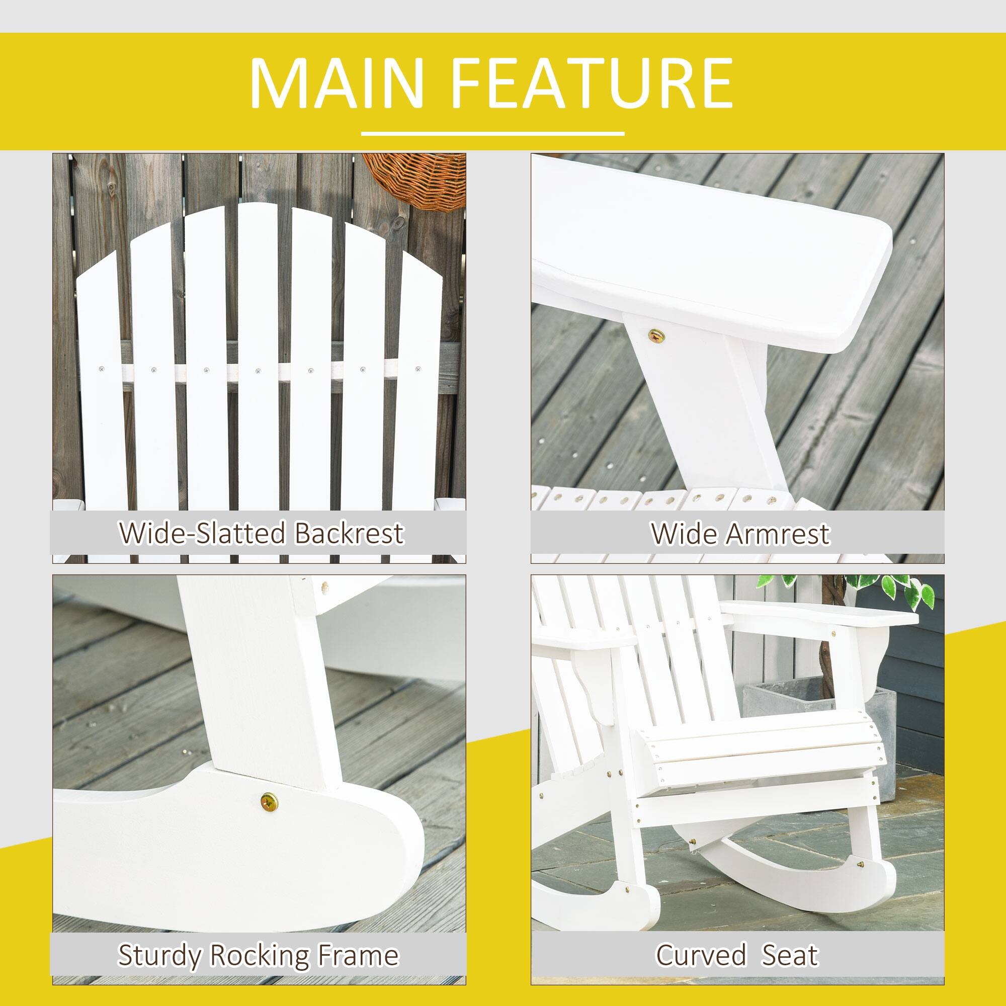 MAIN FEATURE
Wide-Slatted Backrest
Sturdy Rocking Frame
Wide Armrest
Curved Seat